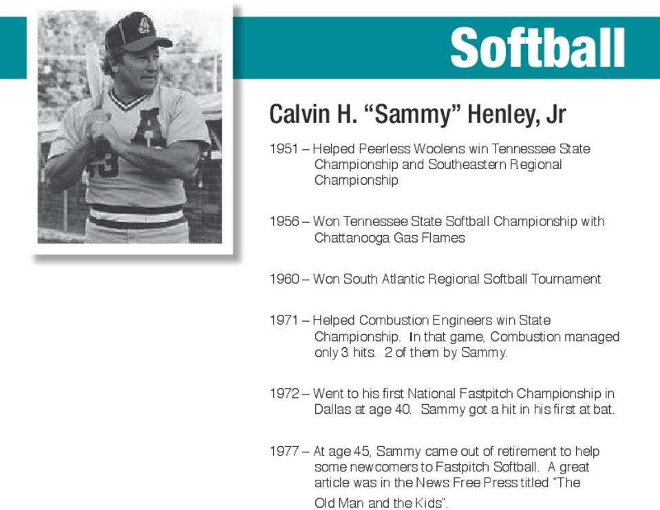 Calvin H. "Sammy" Henley, Jr.